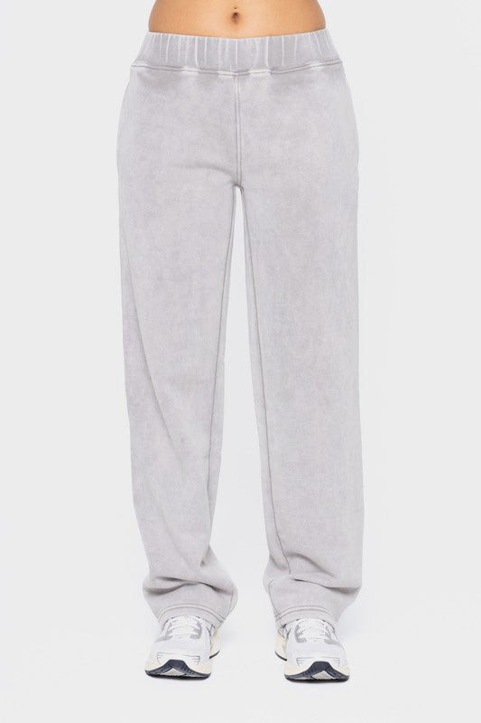 Mono B Elastic Waist Fleece Pants with Pockets - Classique Collection