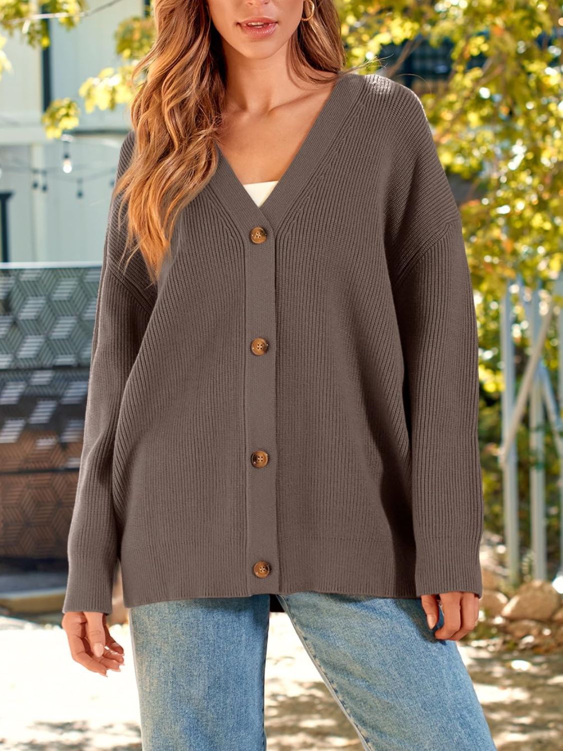 Button Down Long Sleeve Cardigan - Classique Collection