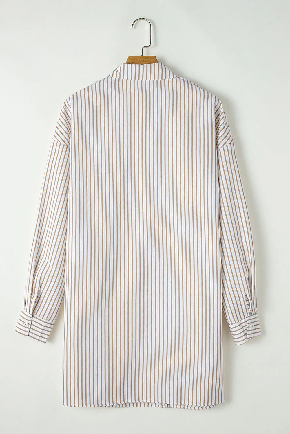 Striped Long Sleeve Mini Shirt Dress - Classique Collection