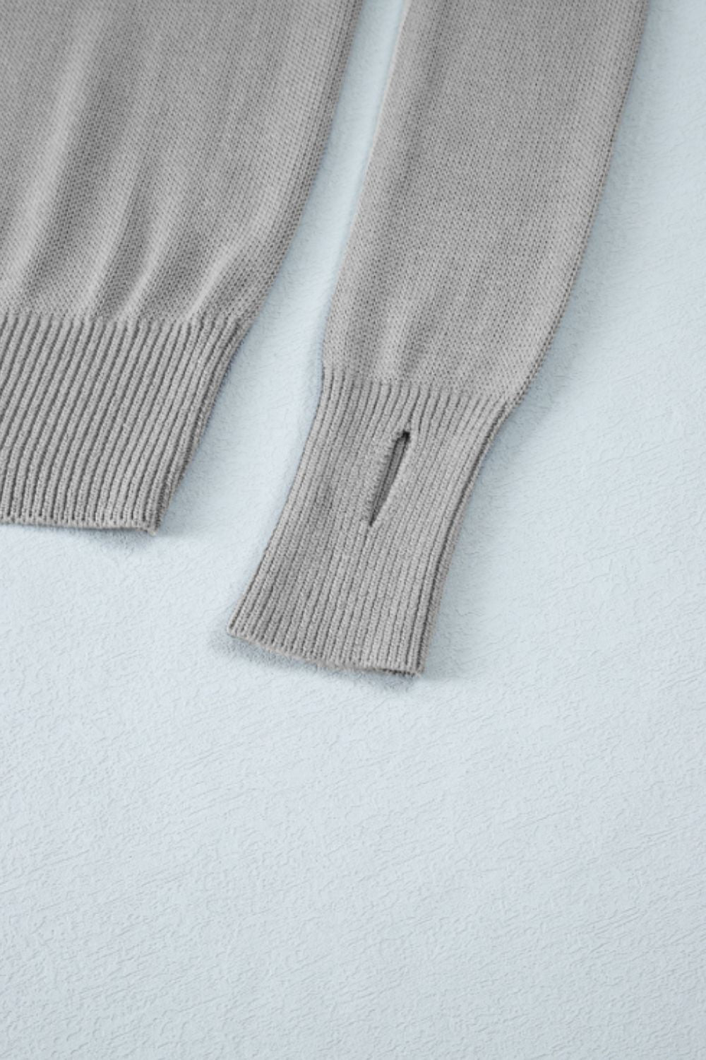Ribbed Hem Round Neck Long Sleeve Sweater - Classique Collection
