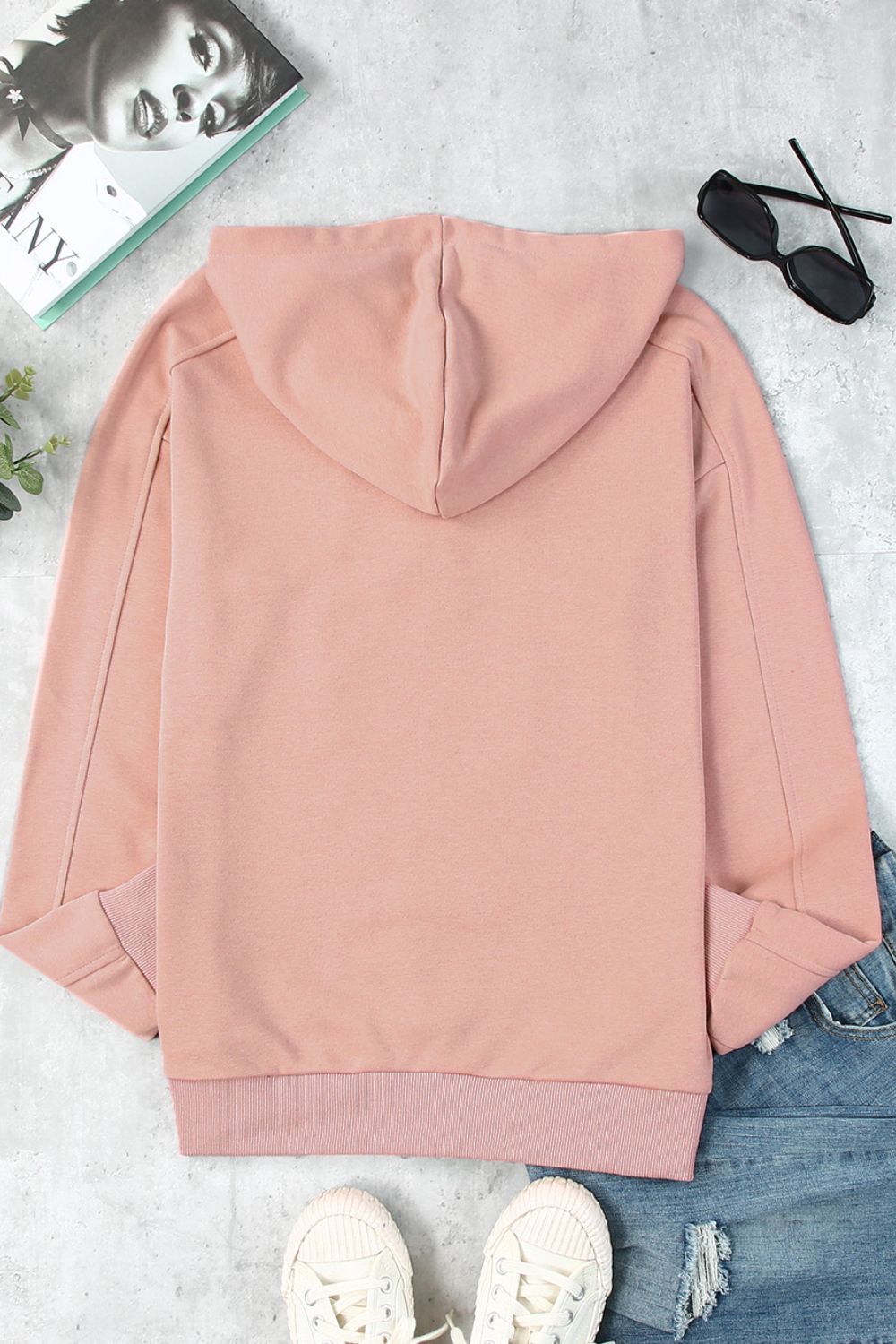Lace Up Long Sleeve Hoodie - Classique Collection