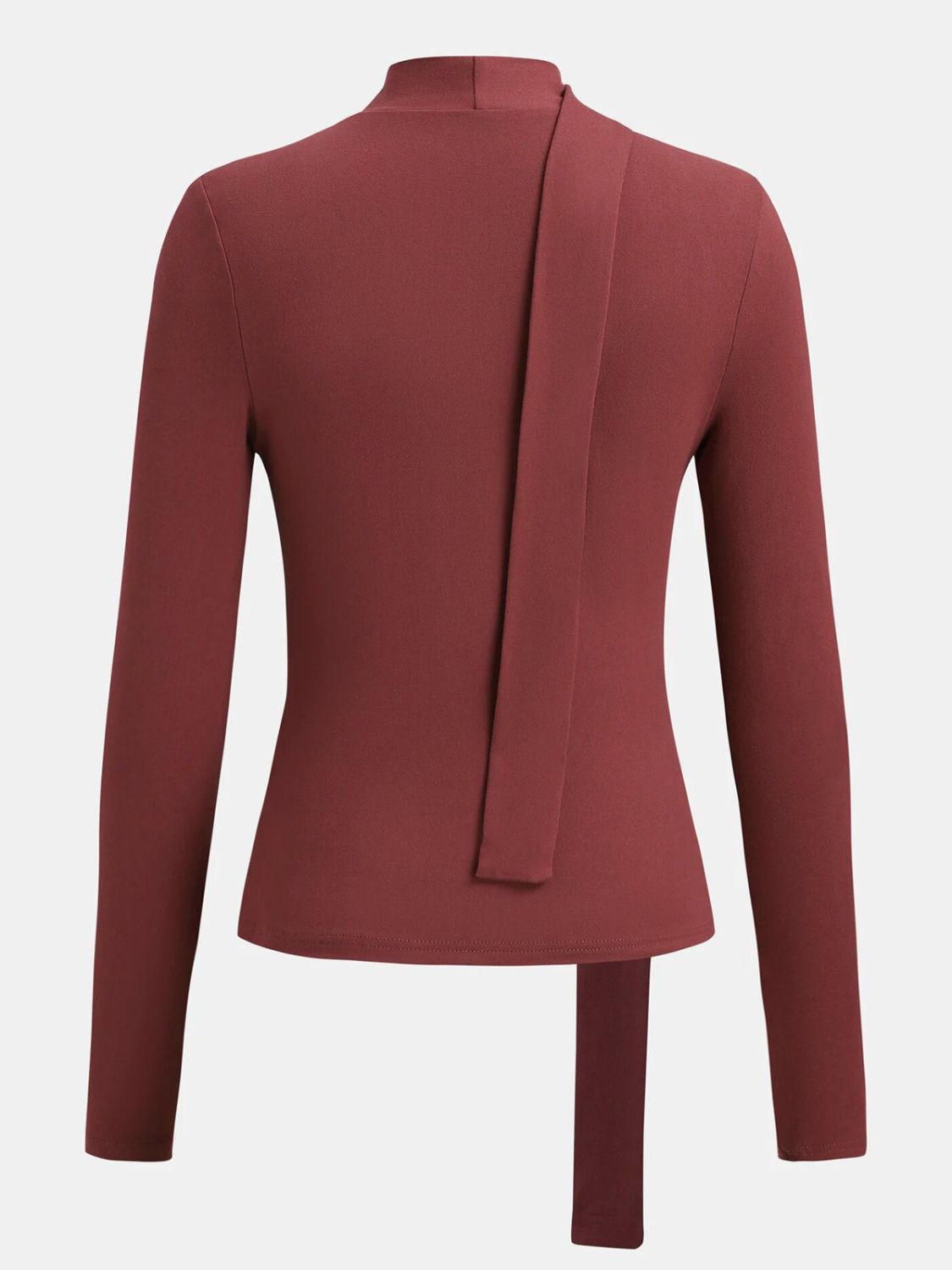 Ruched Sweetheart Neck Long Sleeve T-Shirt - Classique Collection