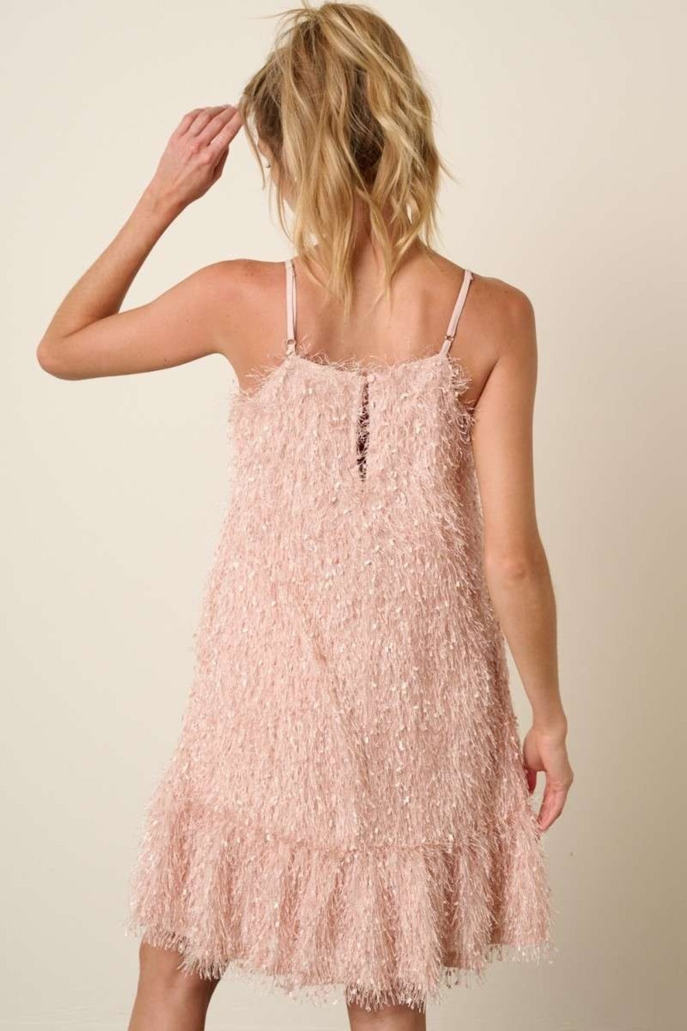 Mittoshop Feather Ruffle Hem Mini Cami Dress - Classique Collection