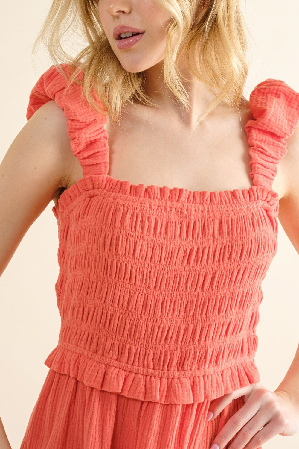 And The Why Smocked Ruffled Tiered Dress - Classique Collection