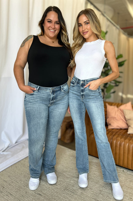 Judy Blue Full Size Medium Rise Bootcut Jeans - Classique Collection