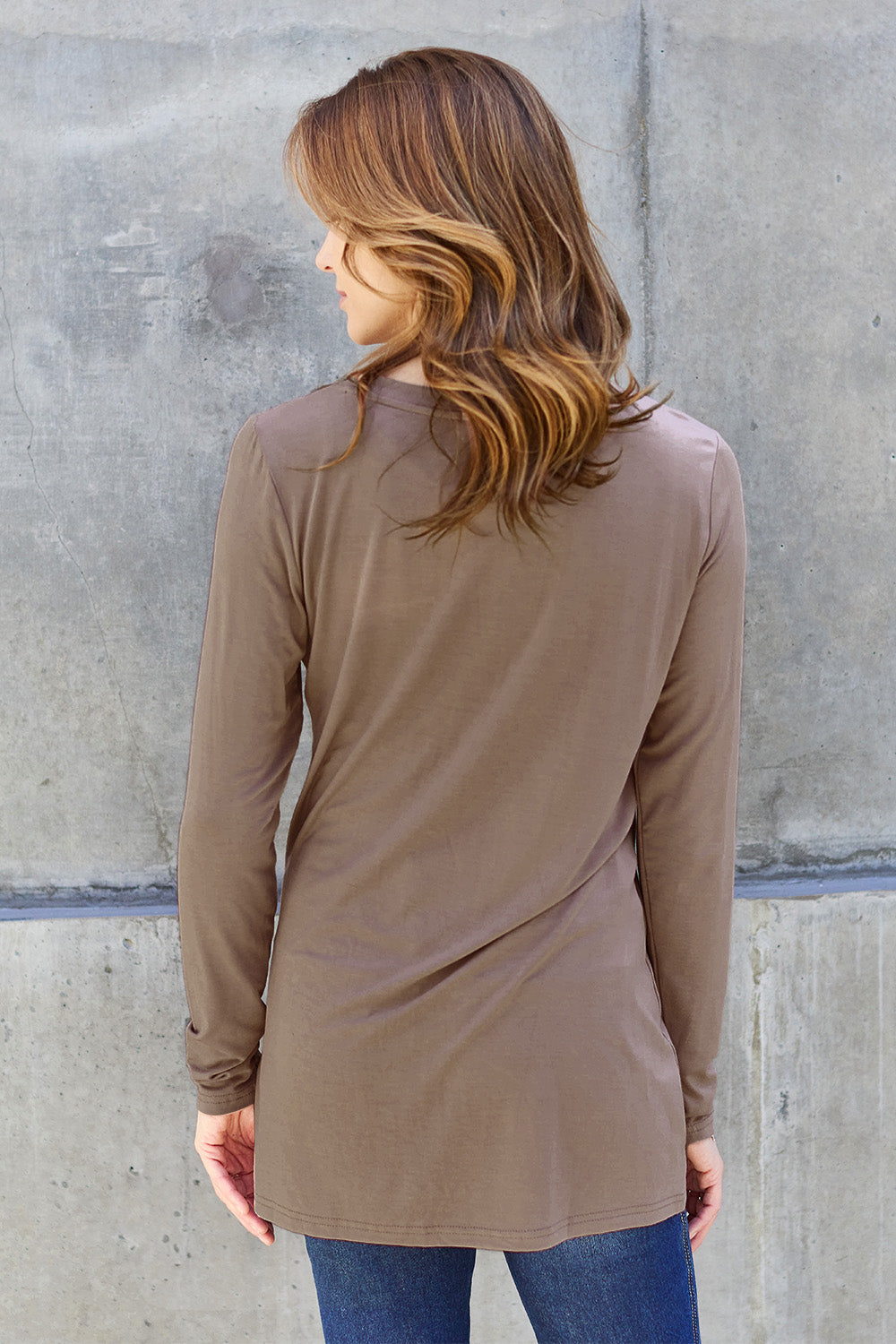 Basic Bae Full Size Round Neck Long Sleeve Top - Classique Collection