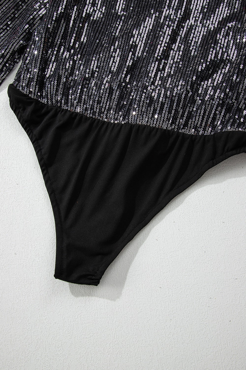 Sequin Surplice Long Sleeve Bodysuit - Classique Collection