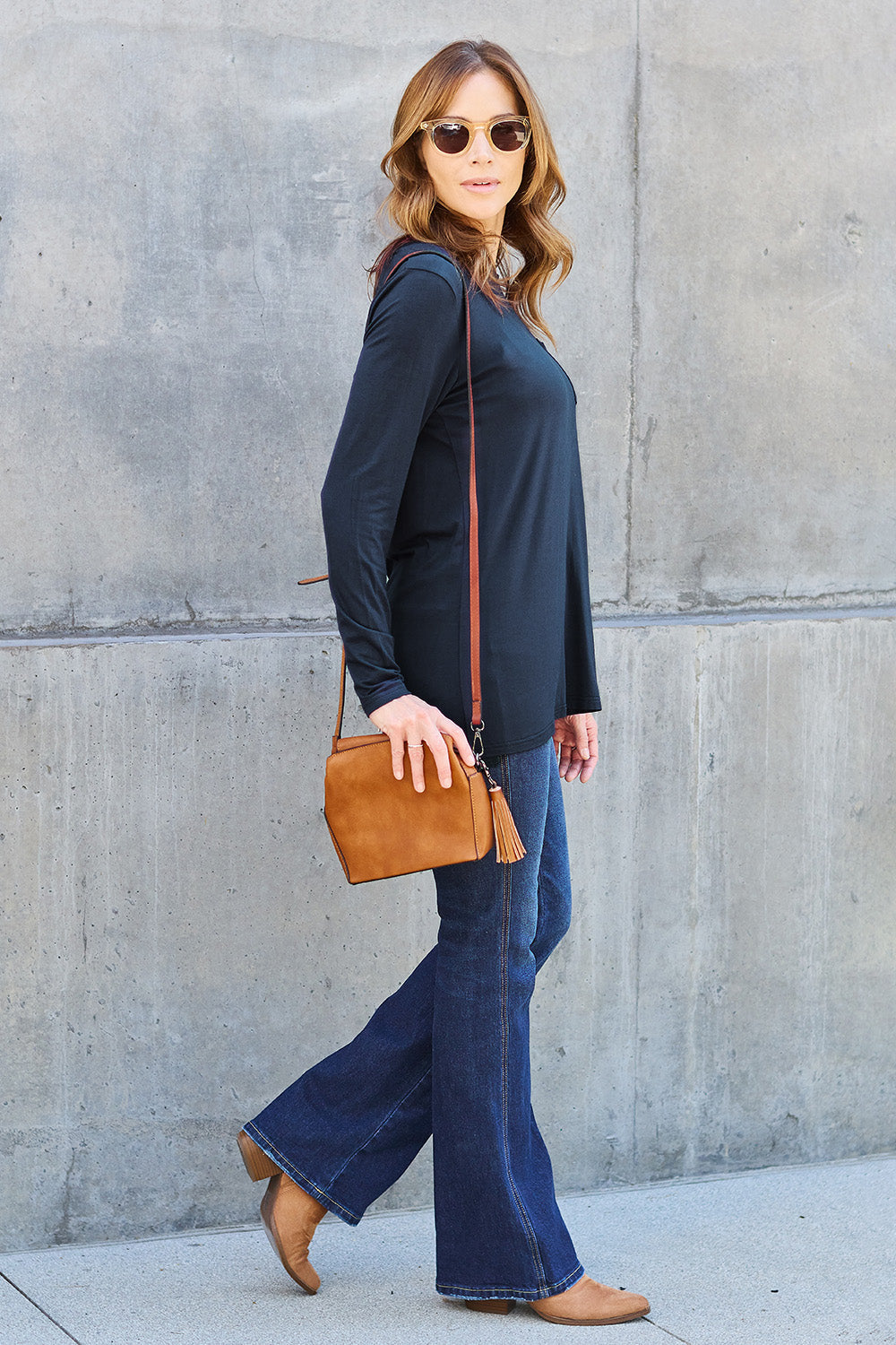 Basic Bae Full Size Round Neck Long Sleeve Top - Classique Collection
