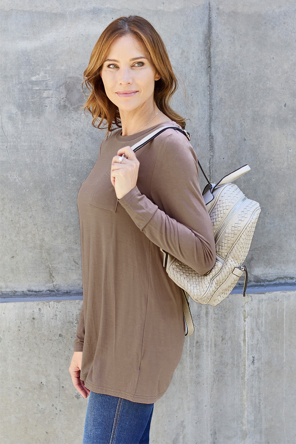 Basic Bae Full Size Round Neck Long Sleeve Top - Classique Collection