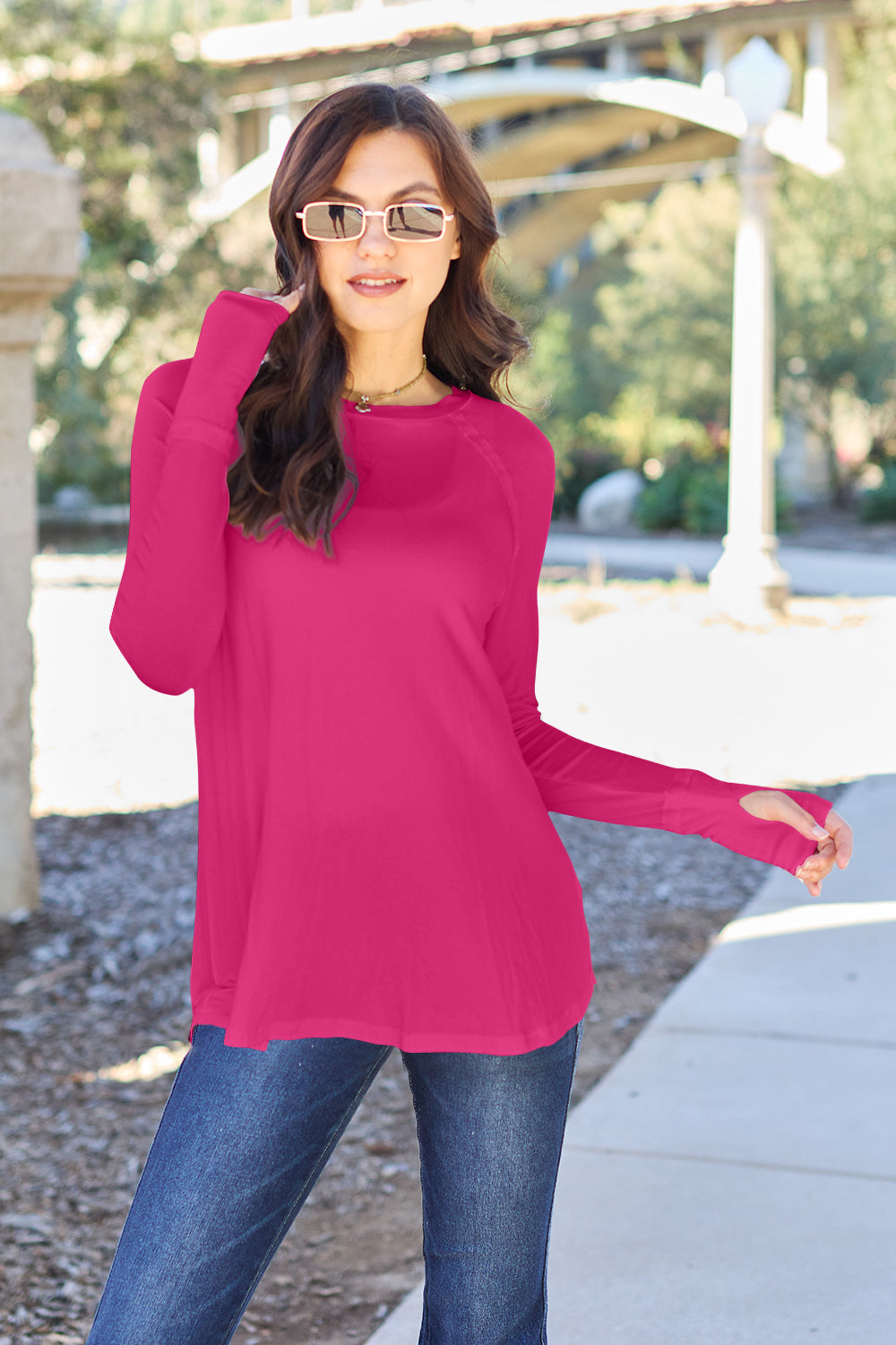 Basic Bae Full Size Round Neck Long Sleeve T-Shirt - Classique Collection