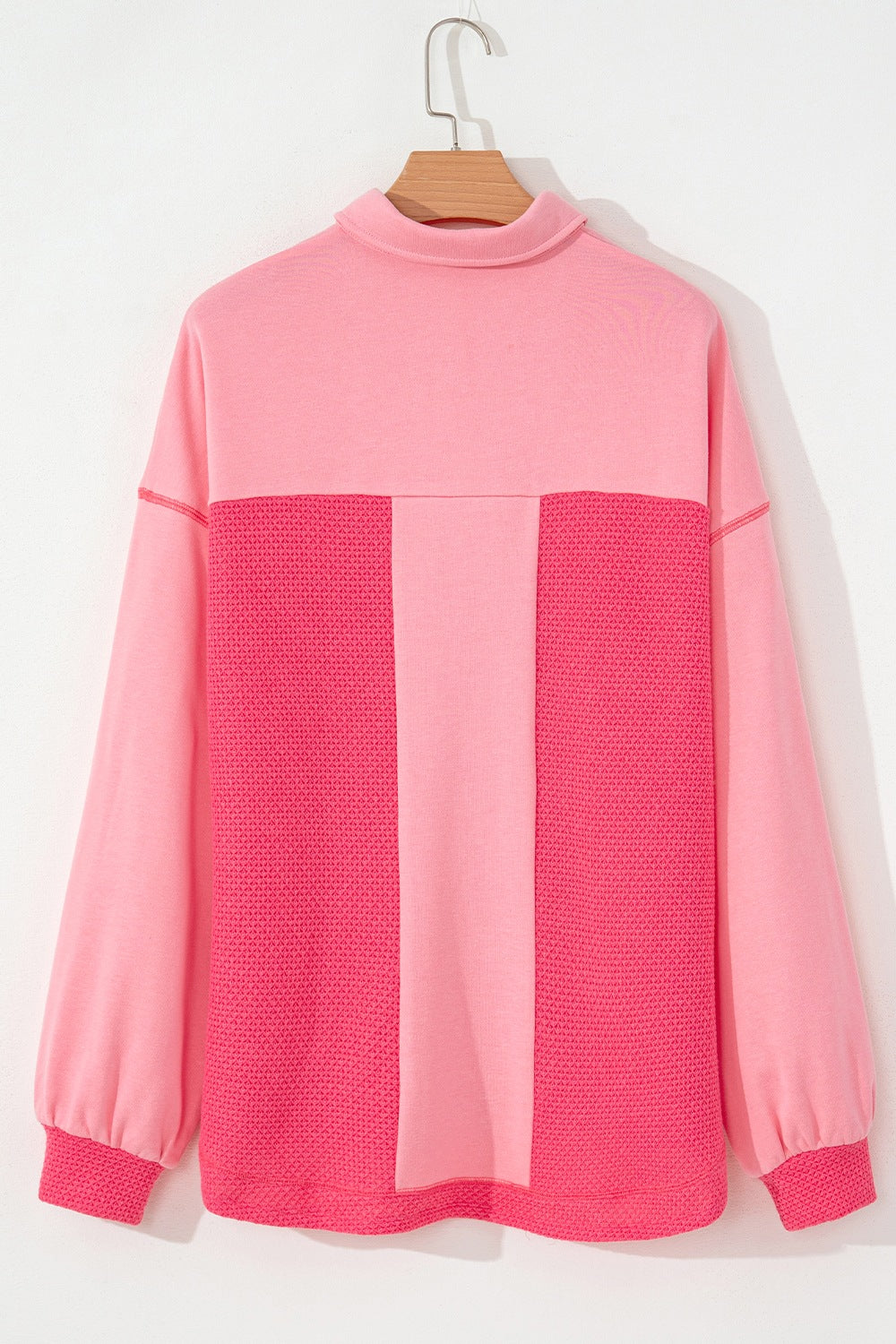 Two Tone Button Up Drop Shoulder Shacket - Classique Collection