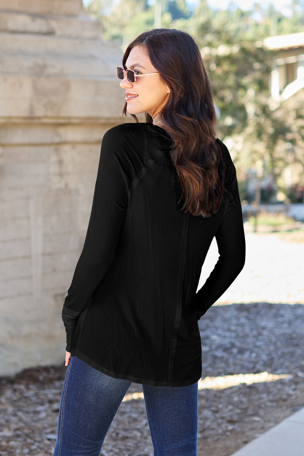 Basic Bae Full Size Round Neck Long Sleeve T-Shirt - Classique Collection