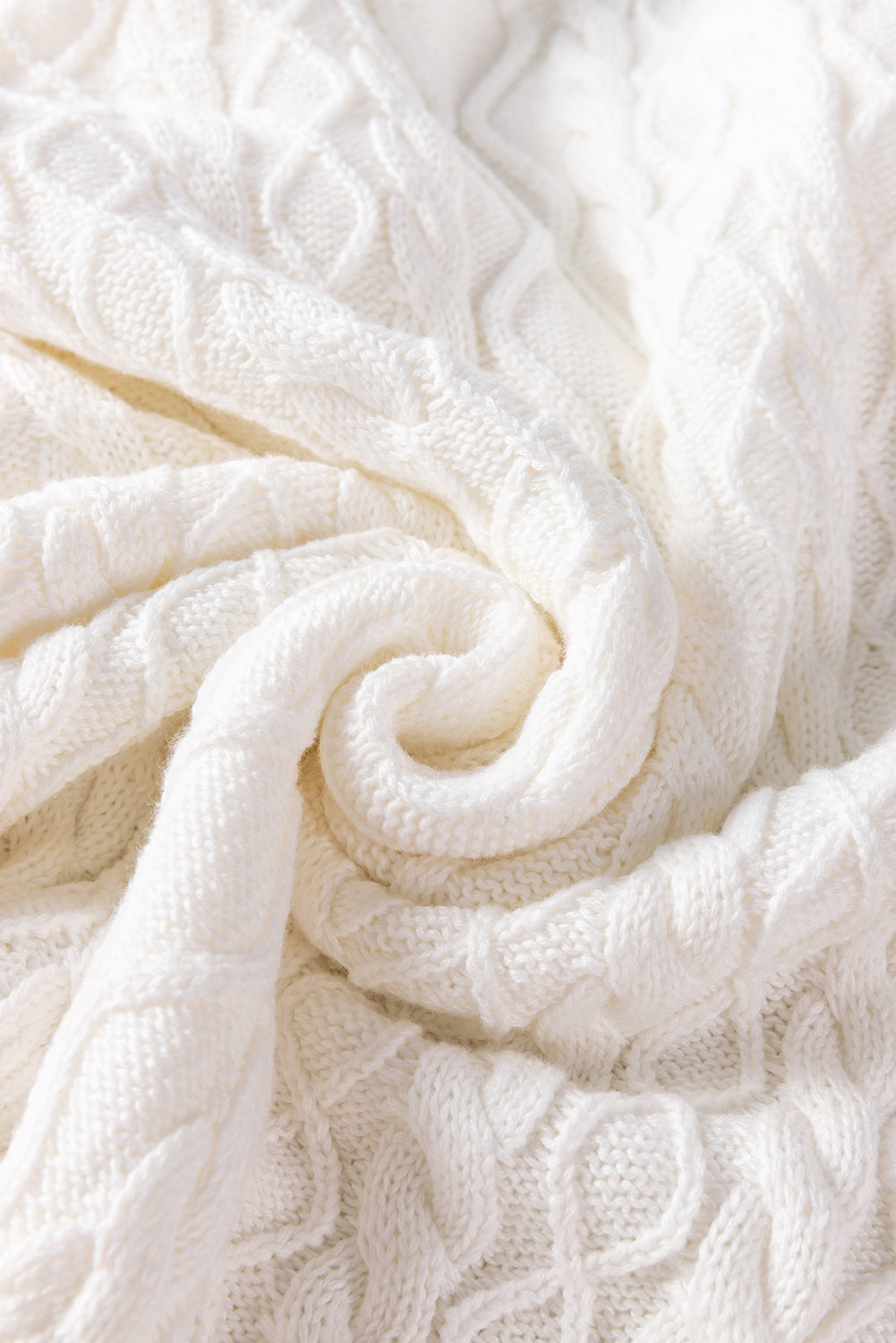 Cable-Knit Turtleneck Cap Sleeve Sweater - Classique Collection