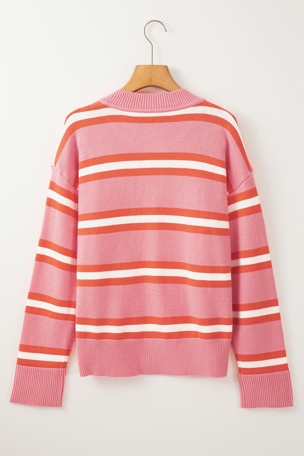 Striped Button Down Long Sleeve Cardigan - Classique Collection