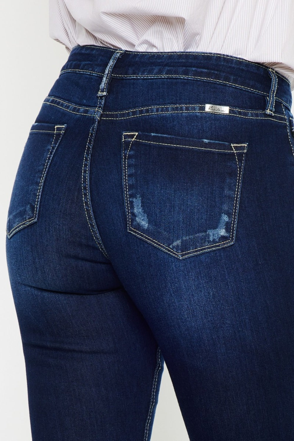 Kancan Mid Rise Slim Flare Jeans - Classique Collection
