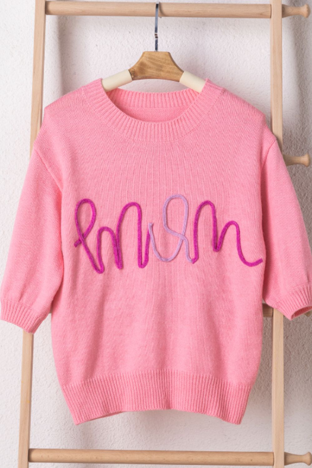 MOM Round Neck Half Sleeve Sweater - Classique Collection