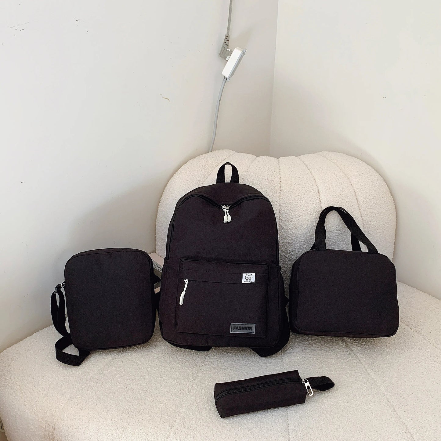 4 - Piece Canvas Bag SetBag