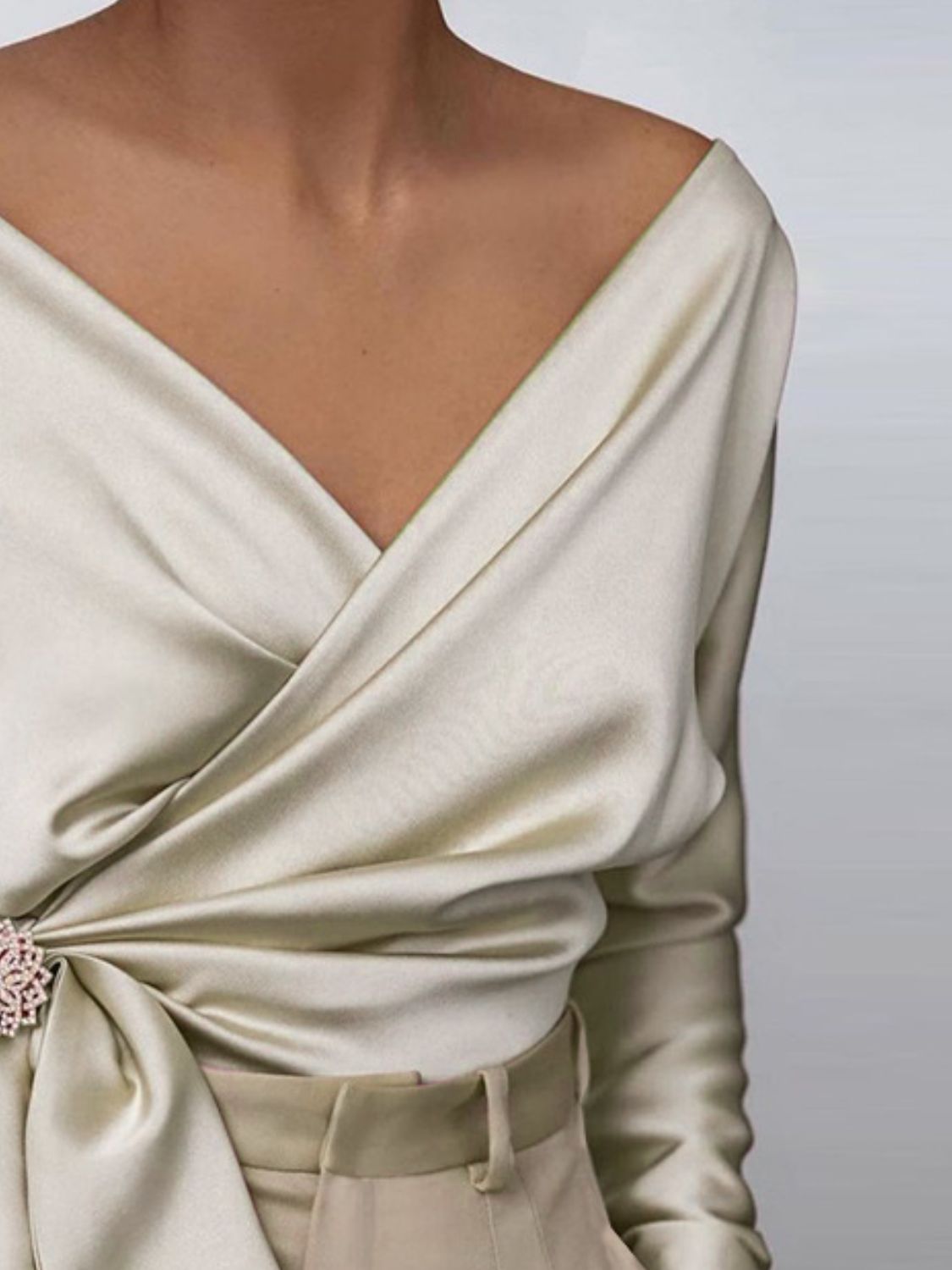 Surplice Long Sleeve Blouse - Classique Collection