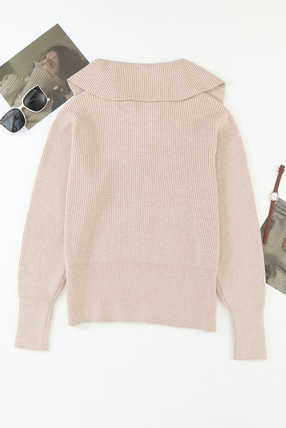 Zip Up Long Sleeve Cardigan - Classique Collection