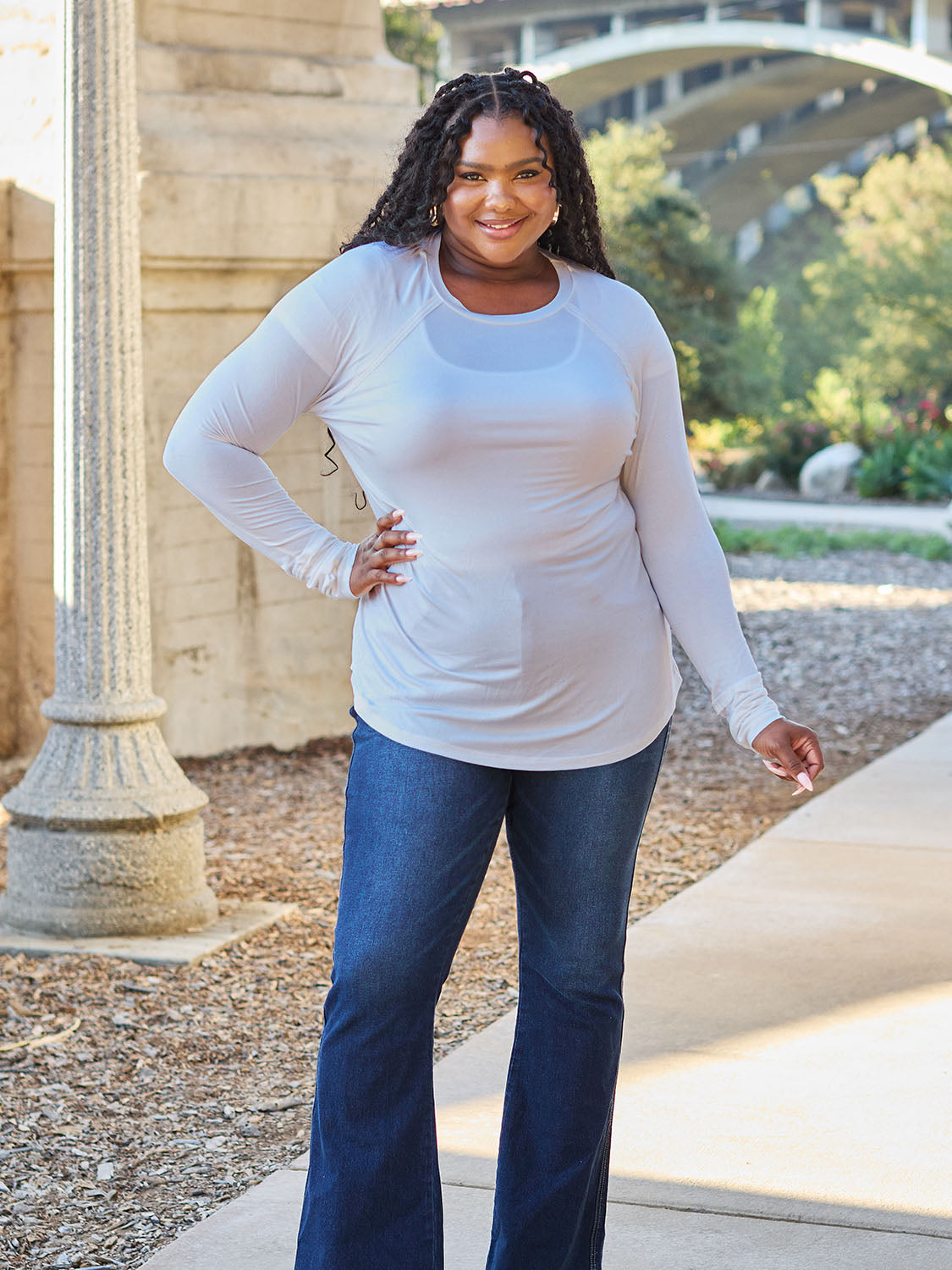 Basic Bae Full Size Round Neck Long Sleeve T-Shirt - Classique Collection