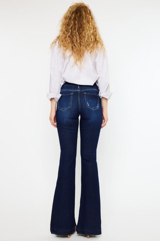 Kancan Mid Rise Slim Flare Jeans - Classique Collection