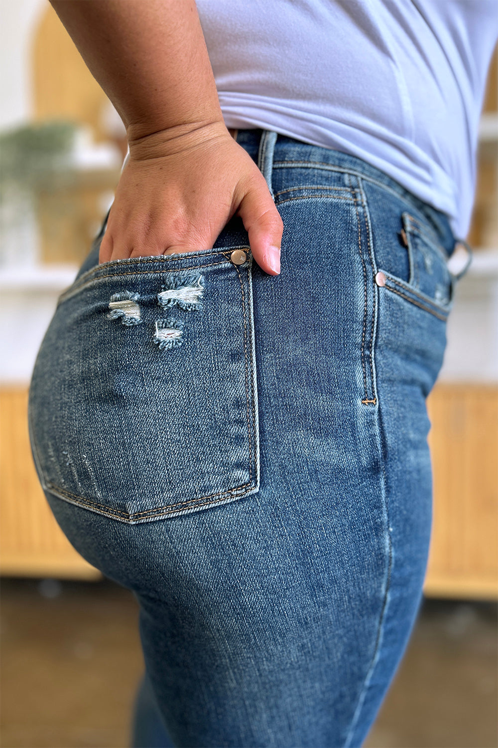 Judy Blue Full Size Tummy Control High Waist Slim Jeans - Classique Collection
