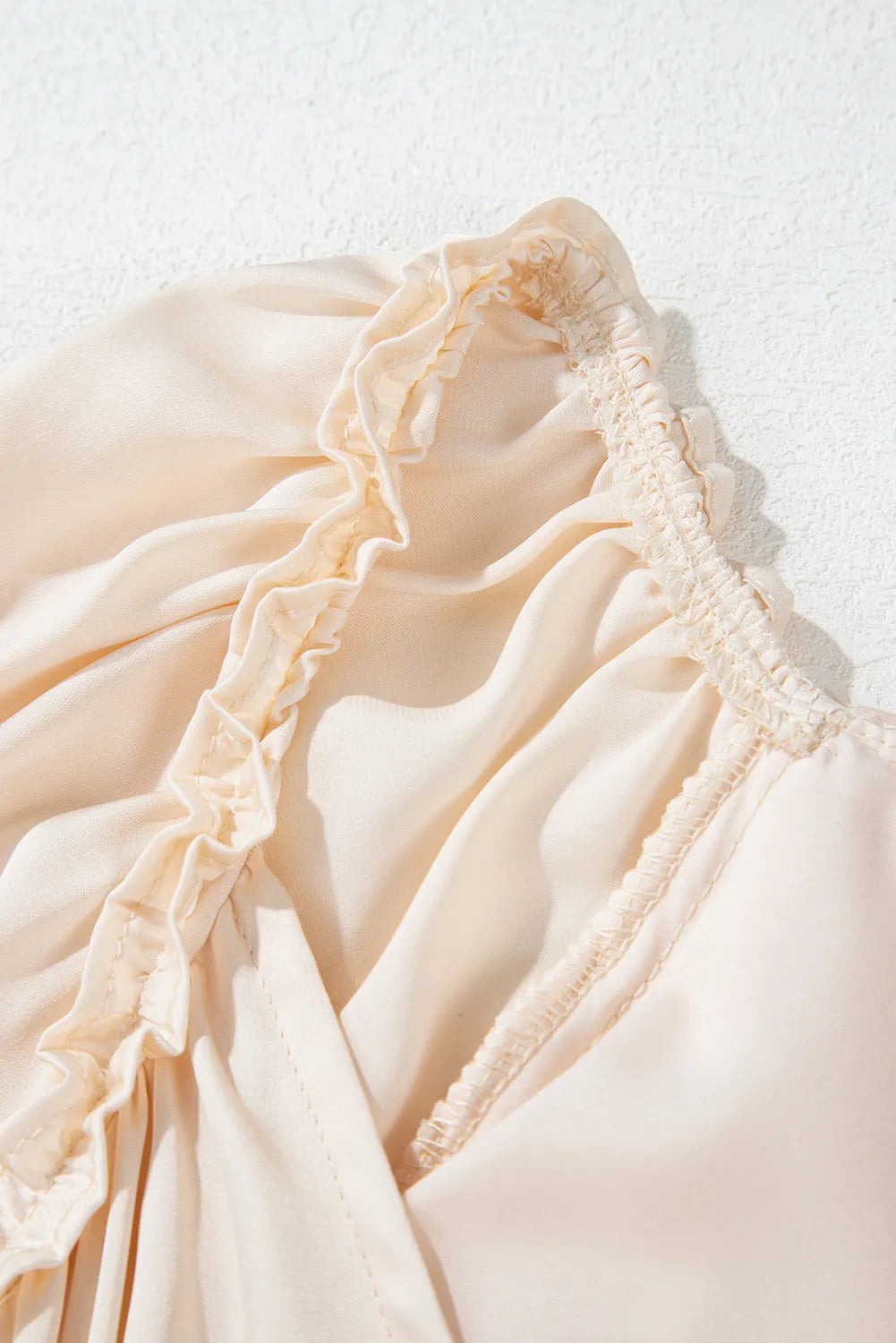 Frill Ruffled V-Neck Long Sleeve Mini Dress - Classique Collection