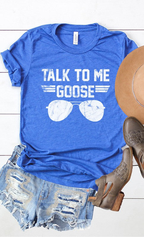Talk to Me Goose White Ink Graphic Tee PLUS - Classique Collection