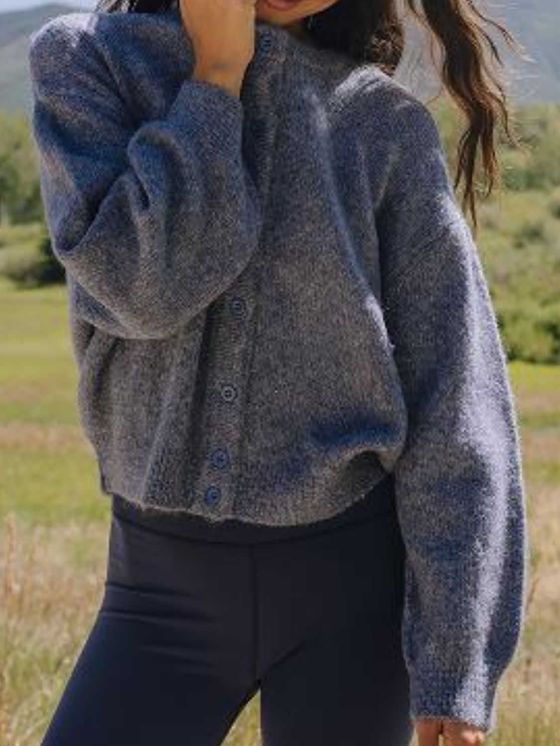 Button Down Long Sleeve Cardigan - ClassiQ