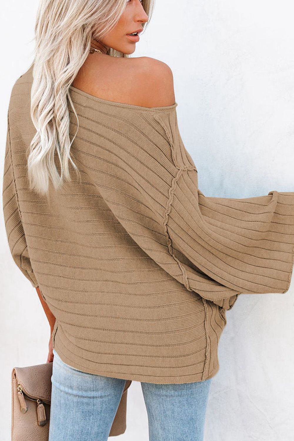 Round Neck Long Sleeve Knit Top - Classique Collection
