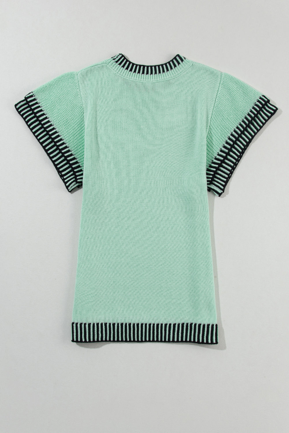 Round Neck Short Sleeve Knit Top - Classique Collection