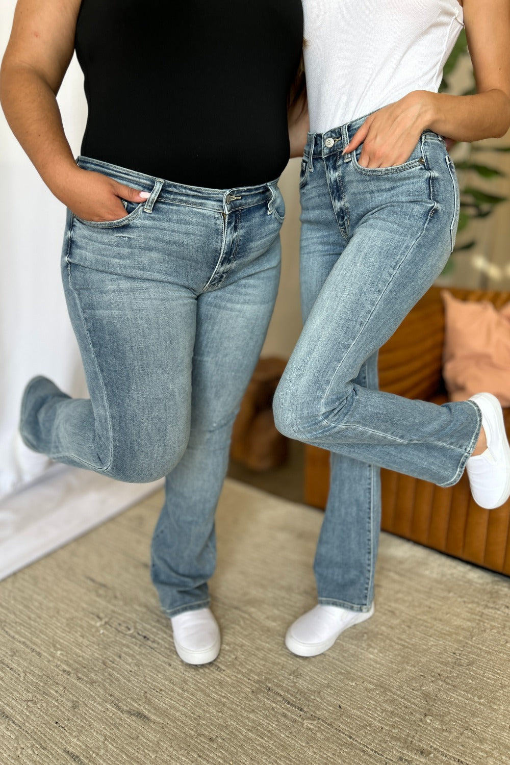 Judy Blue Full Size Medium Rise Bootcut Jeans - Classique Collection