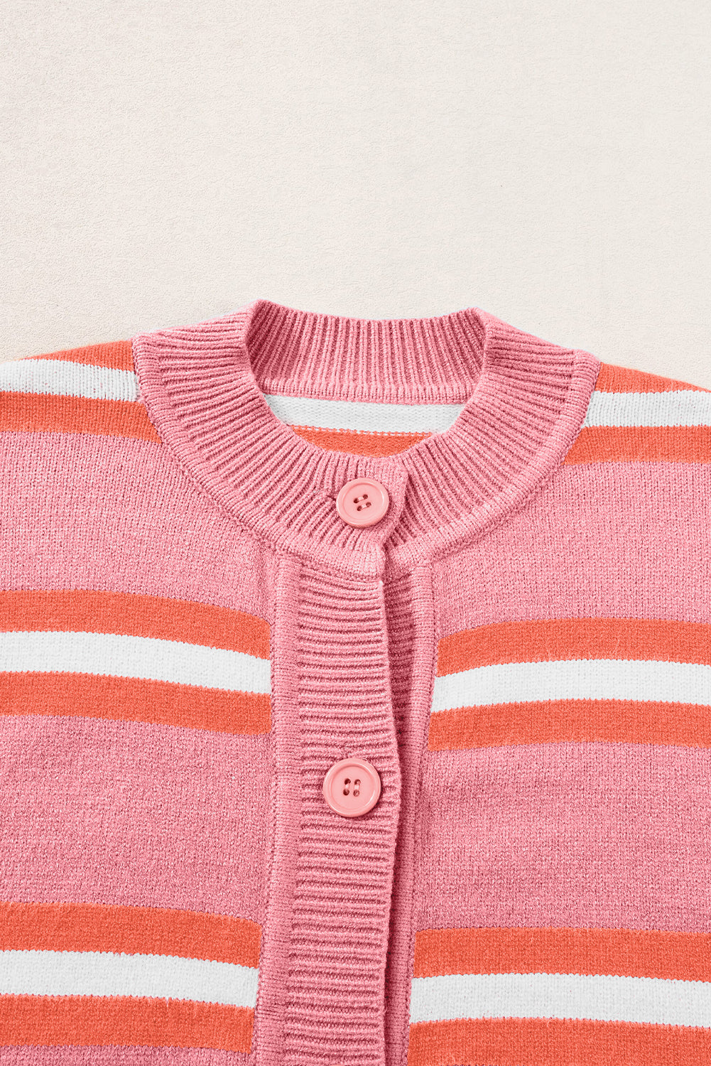 Striped Button Down Long Sleeve Cardigan - Classique Collection