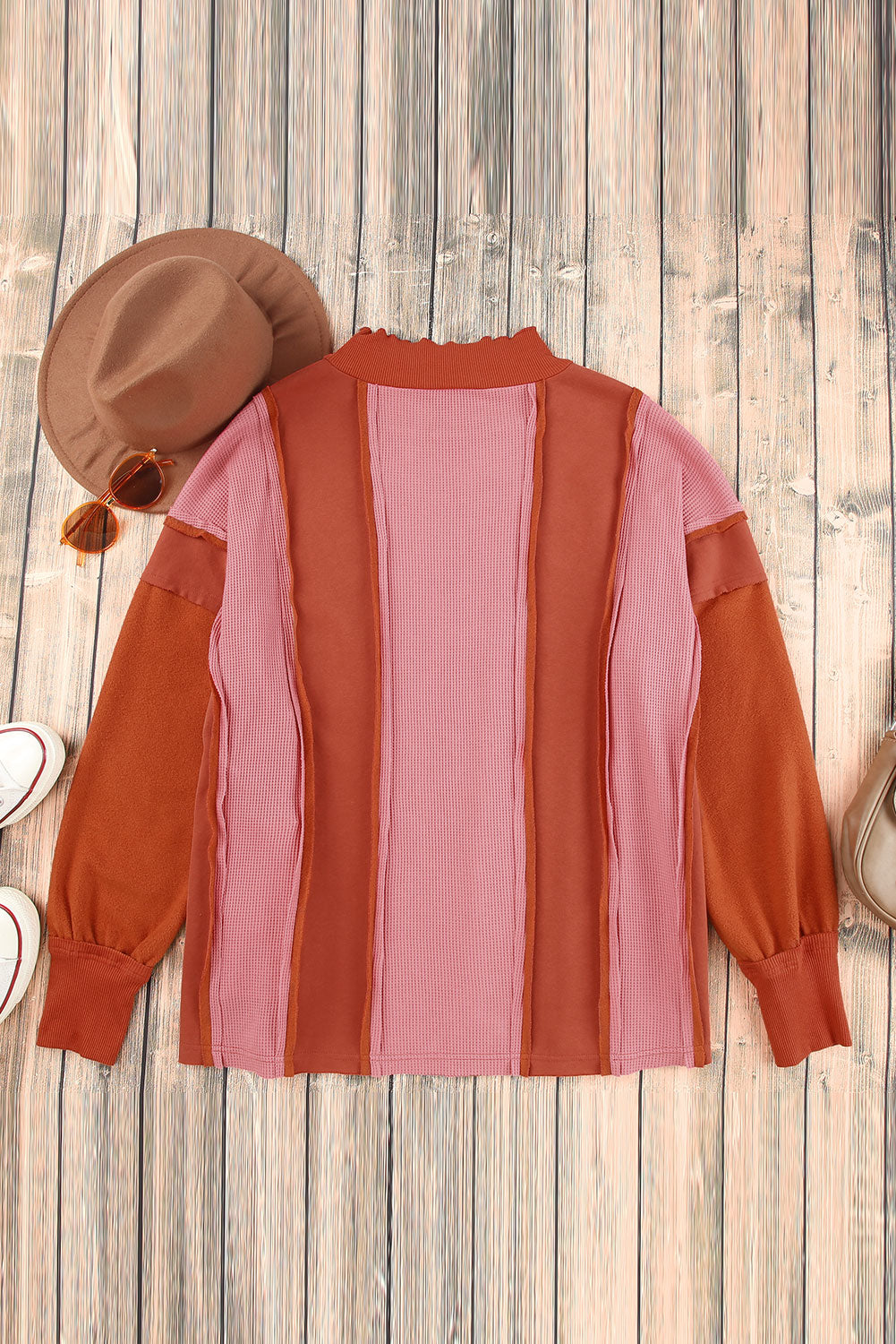 Color Block Exposed Seam Top - Classique Collection