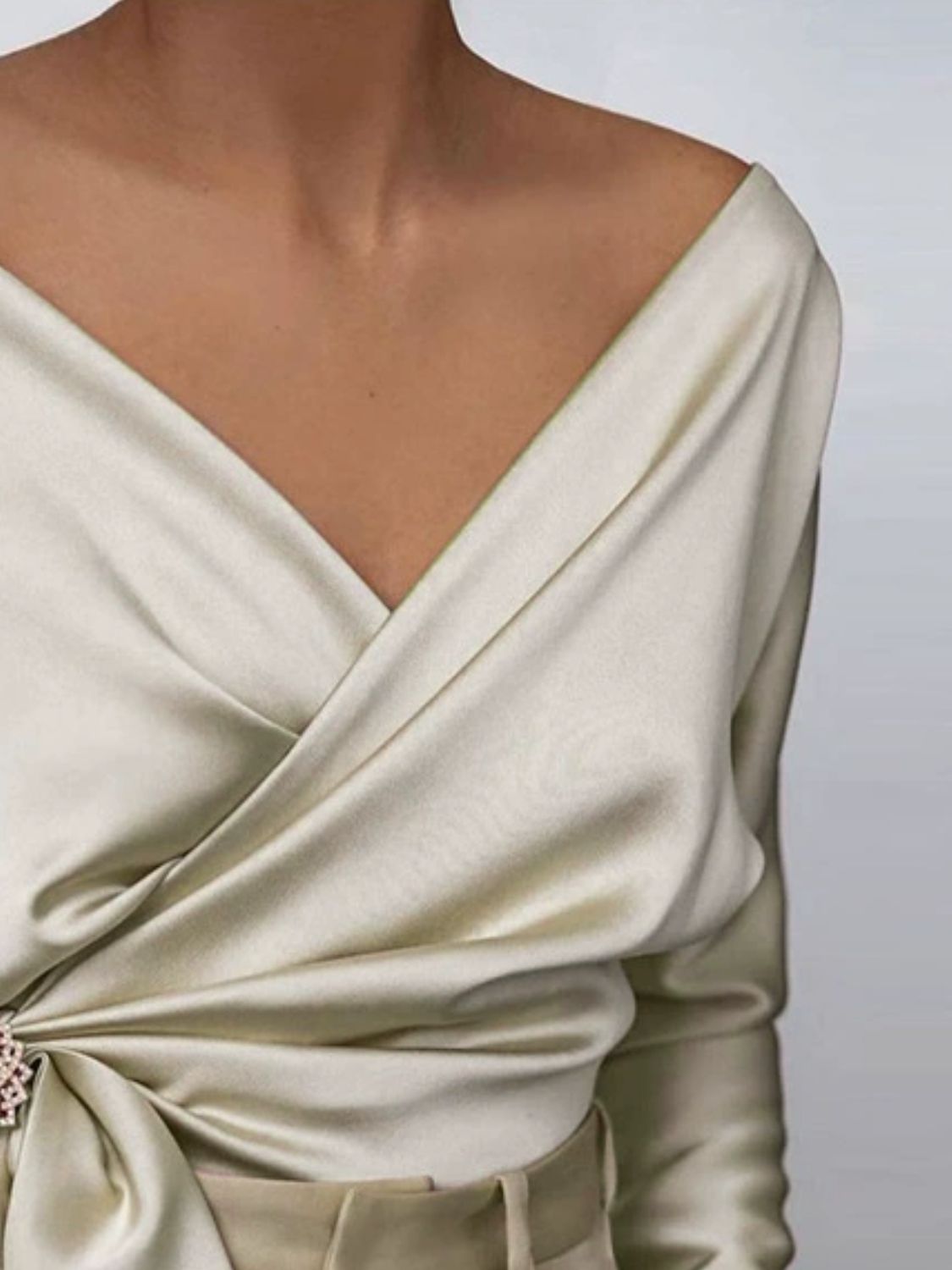 Surplice Long Sleeve Blouse - Classique Collection