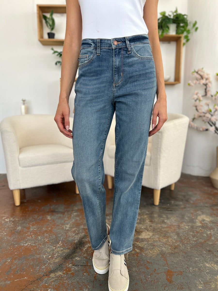 Judy Blue Full Size High Waist Straight Jeans - Classique Collection