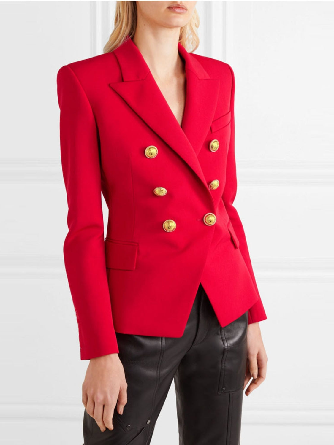 Lapel Collar Long Sleeve Blazer - Classique Collection
