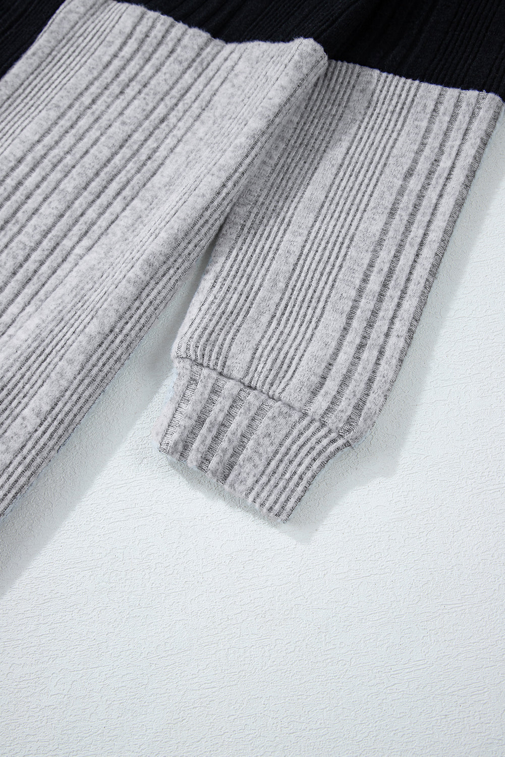 Color Block Drop Shoulder Long Sleeve Mini Dress - Classique Collection