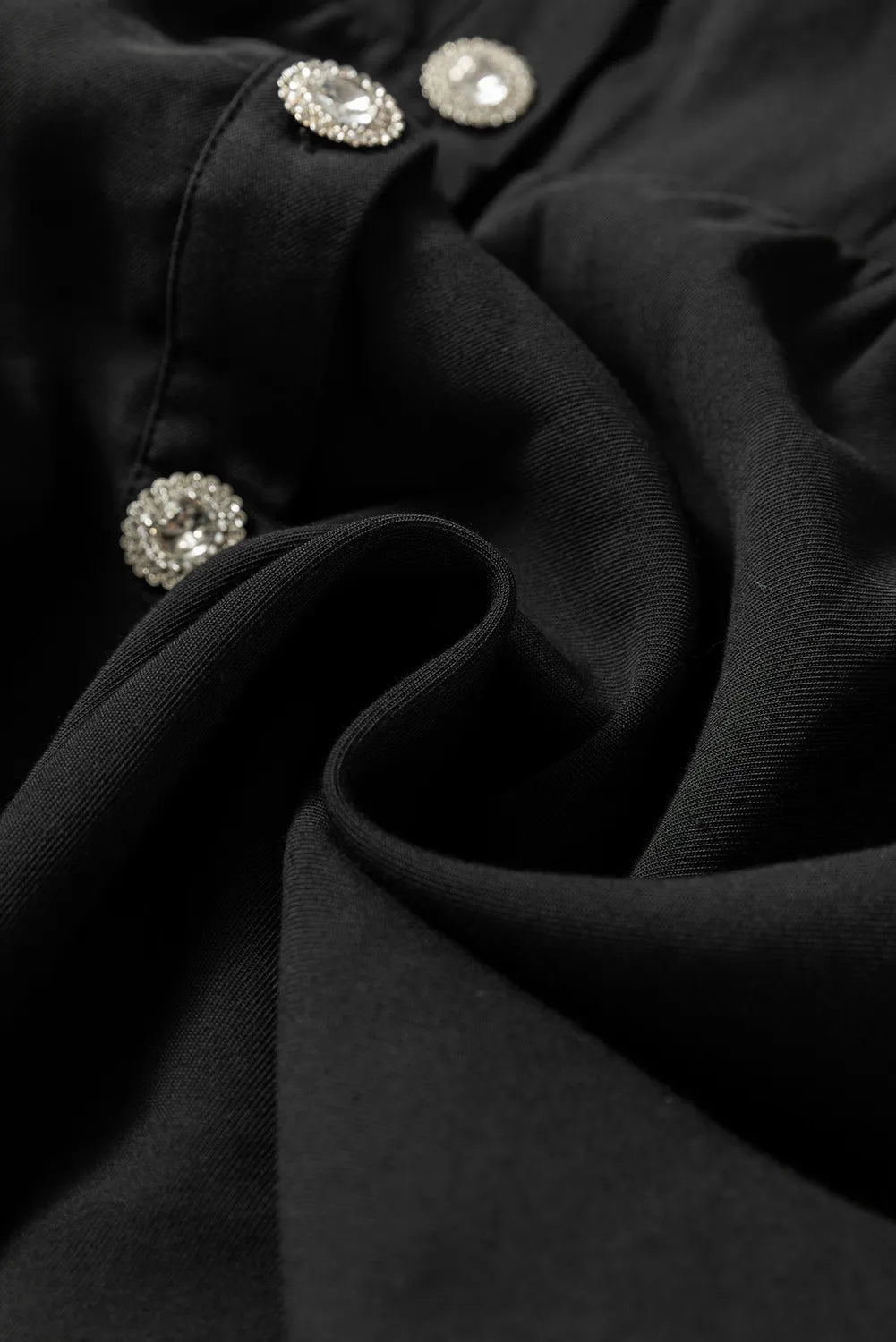 Ruched Button Up Long Sleeve Dress - Classique Collection