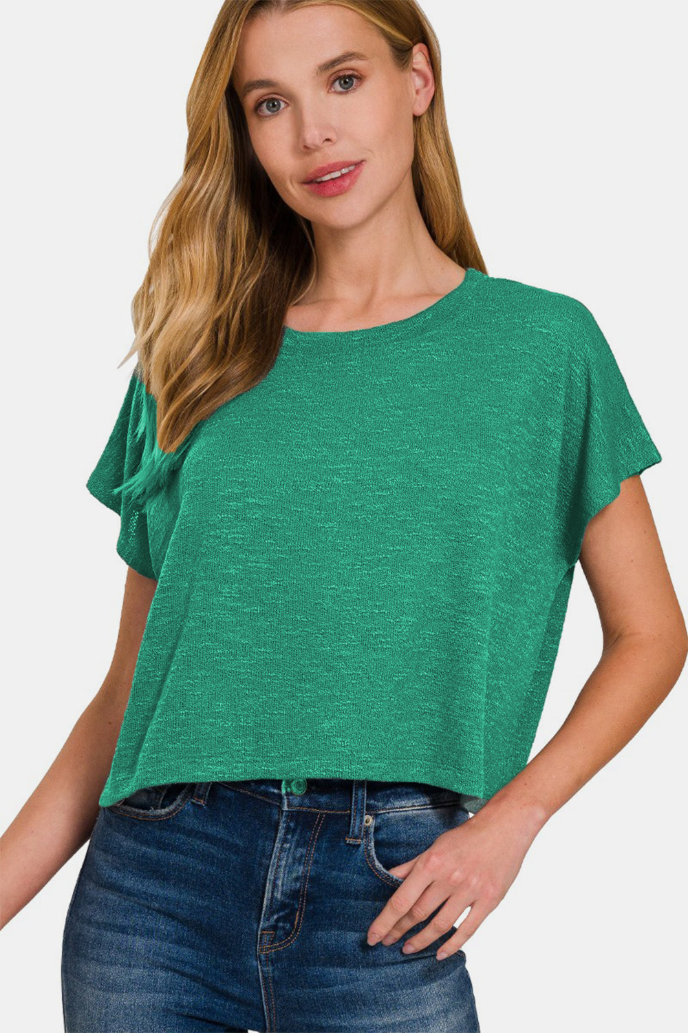 Zenana Round Neck Short Sleeve T-Shirt - Classique Collection