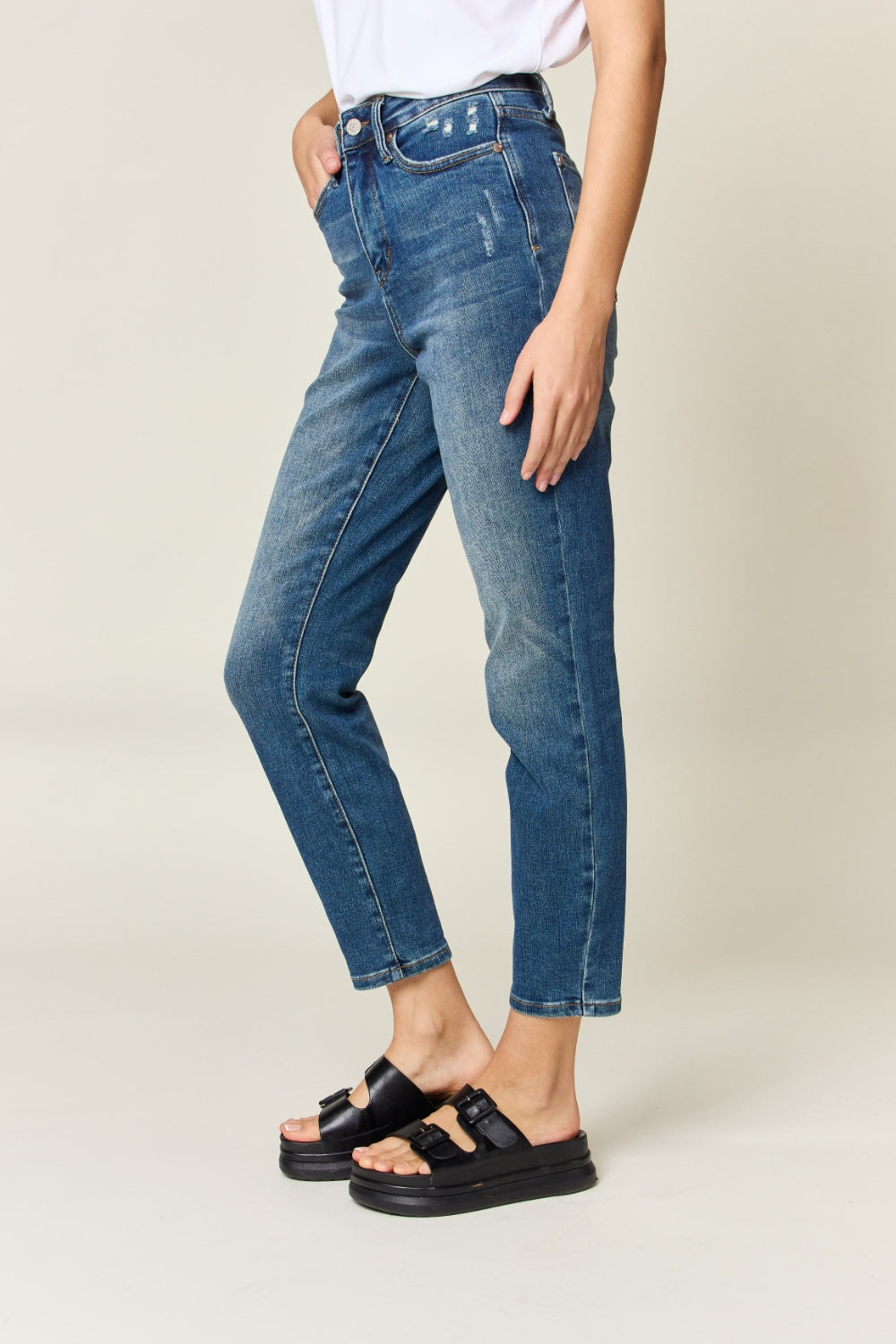 Judy Blue Full Size Tummy Control High Waist Slim Jeans - Classique Collection