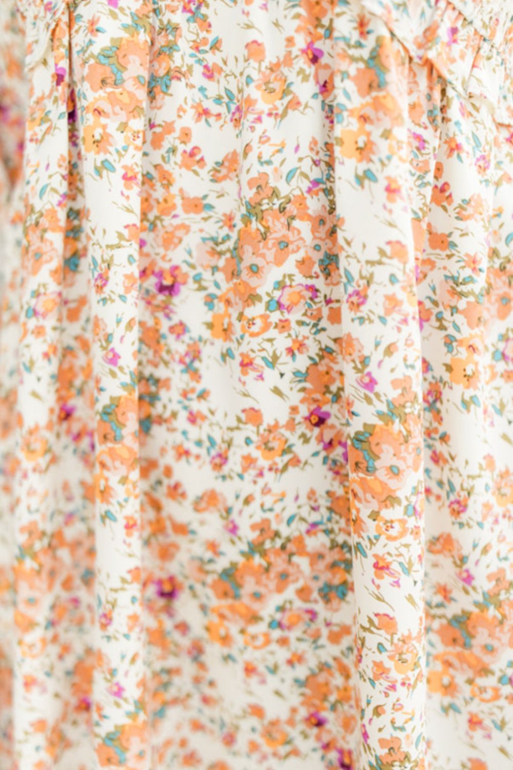 Printed V-Neck Balloon Sleeve Mini Dress - Classique Collection