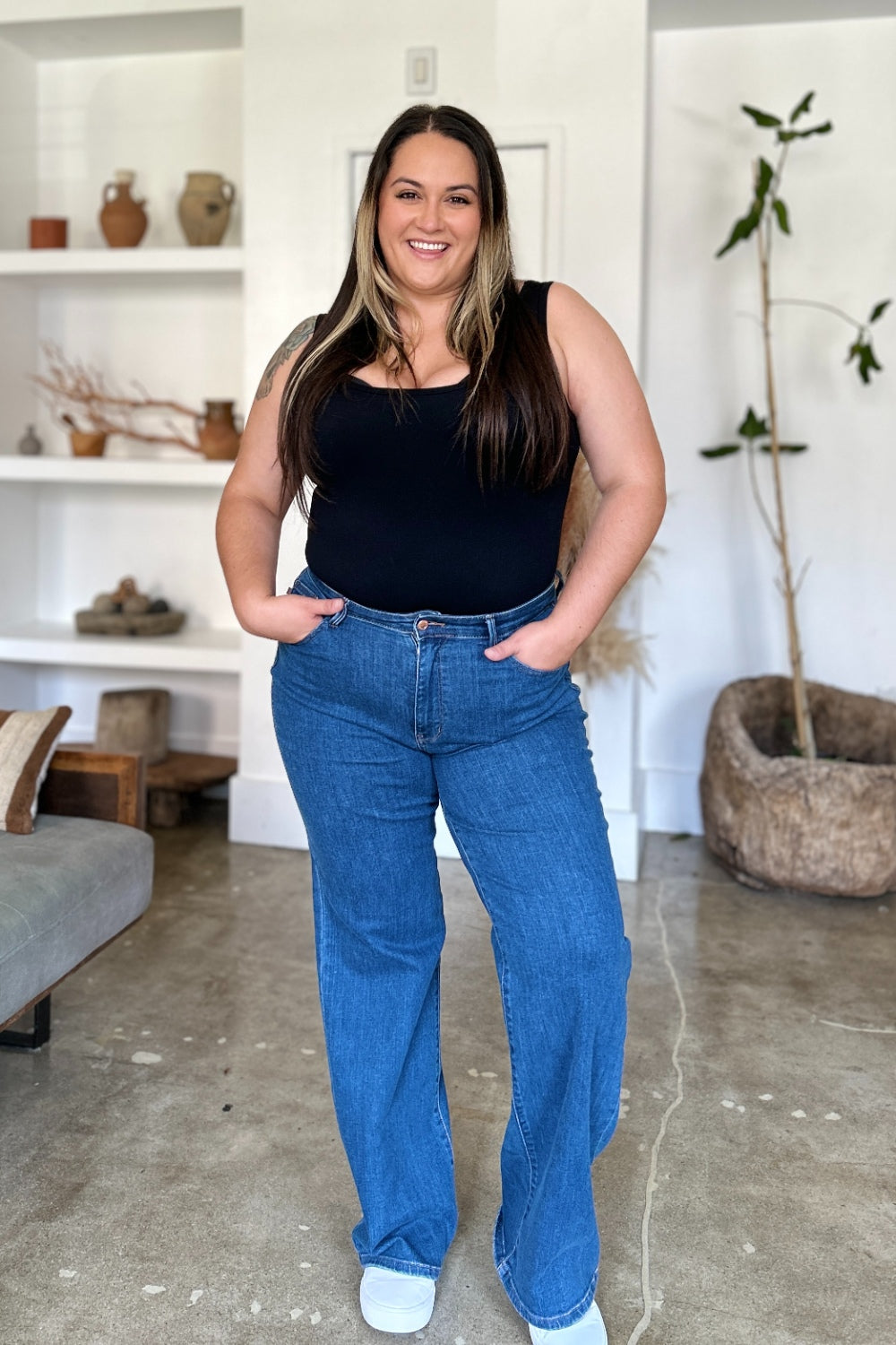 Judy Blue Full Size High Rise Straight Jeans - Classique Collection