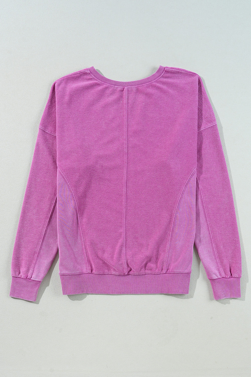 Notched Drop Shoulder Long Sleeve Sweatshirt - Classique Collection
