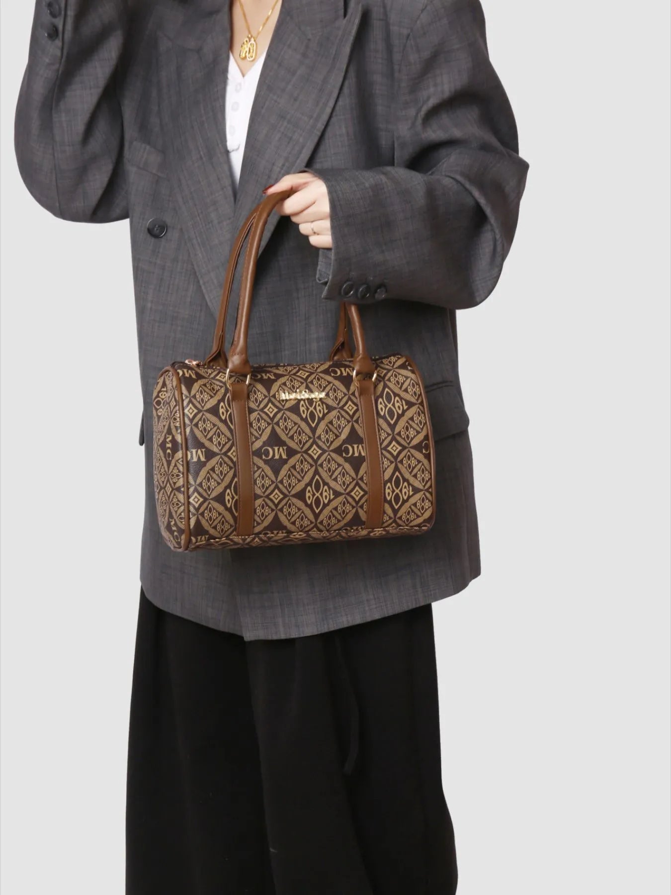 6 - Piece Geometric Pattern Bag SetBag