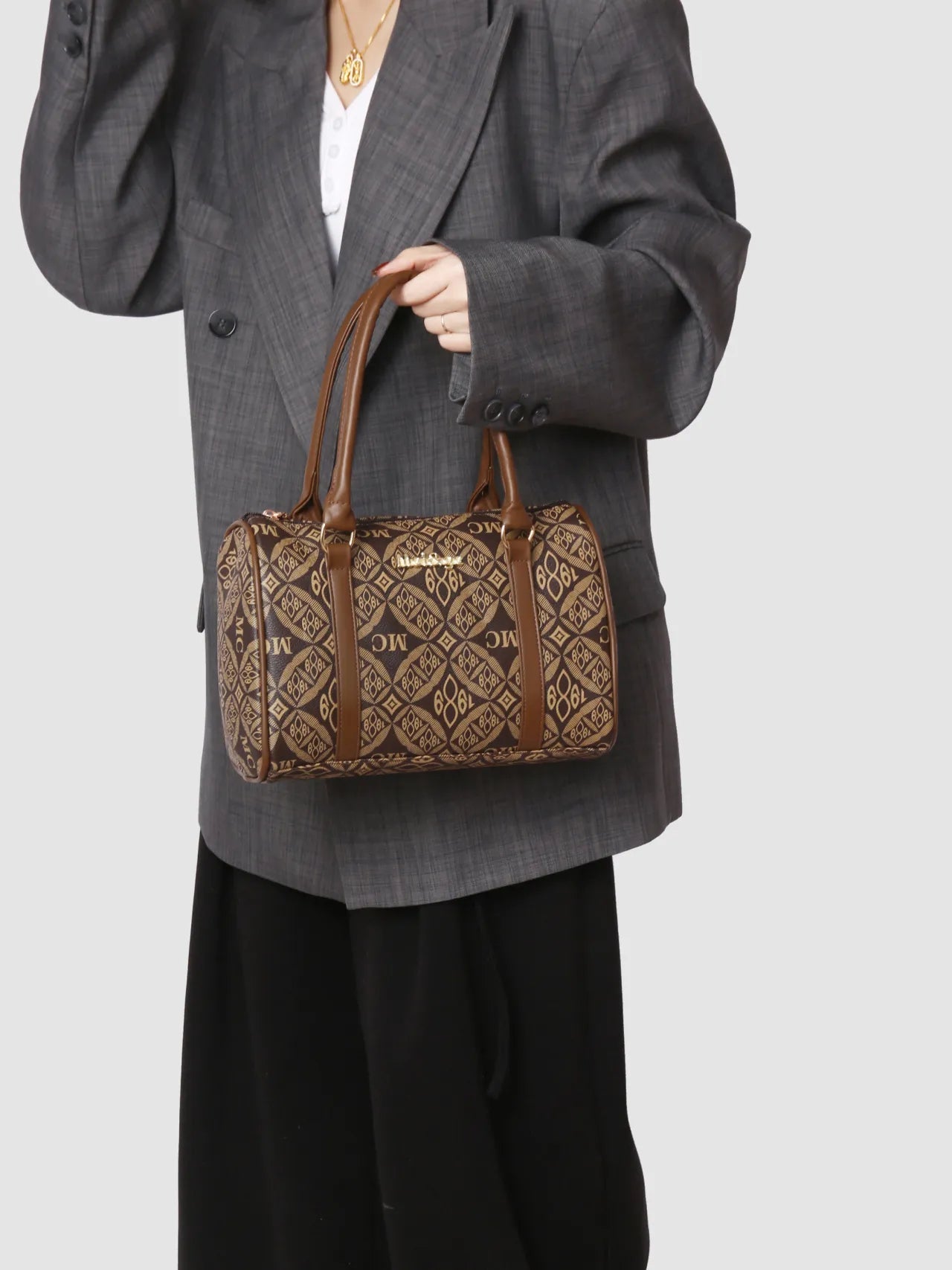 6 - Piece Geometric Pattern Bag SetBag
