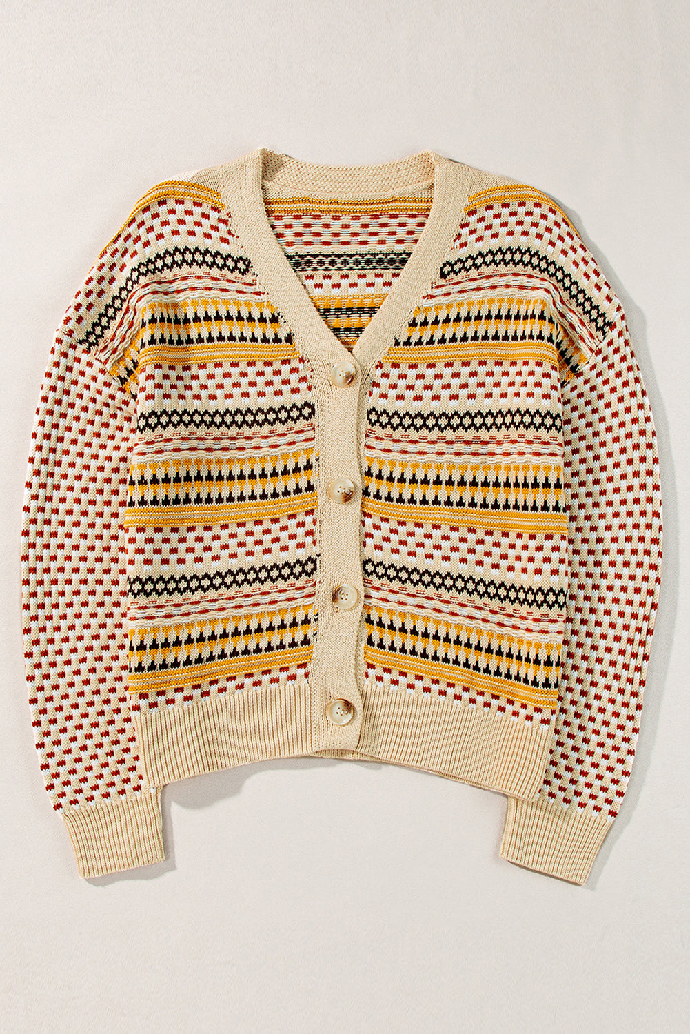 Button Down Long Sleeve Cardigan - ClassiQ