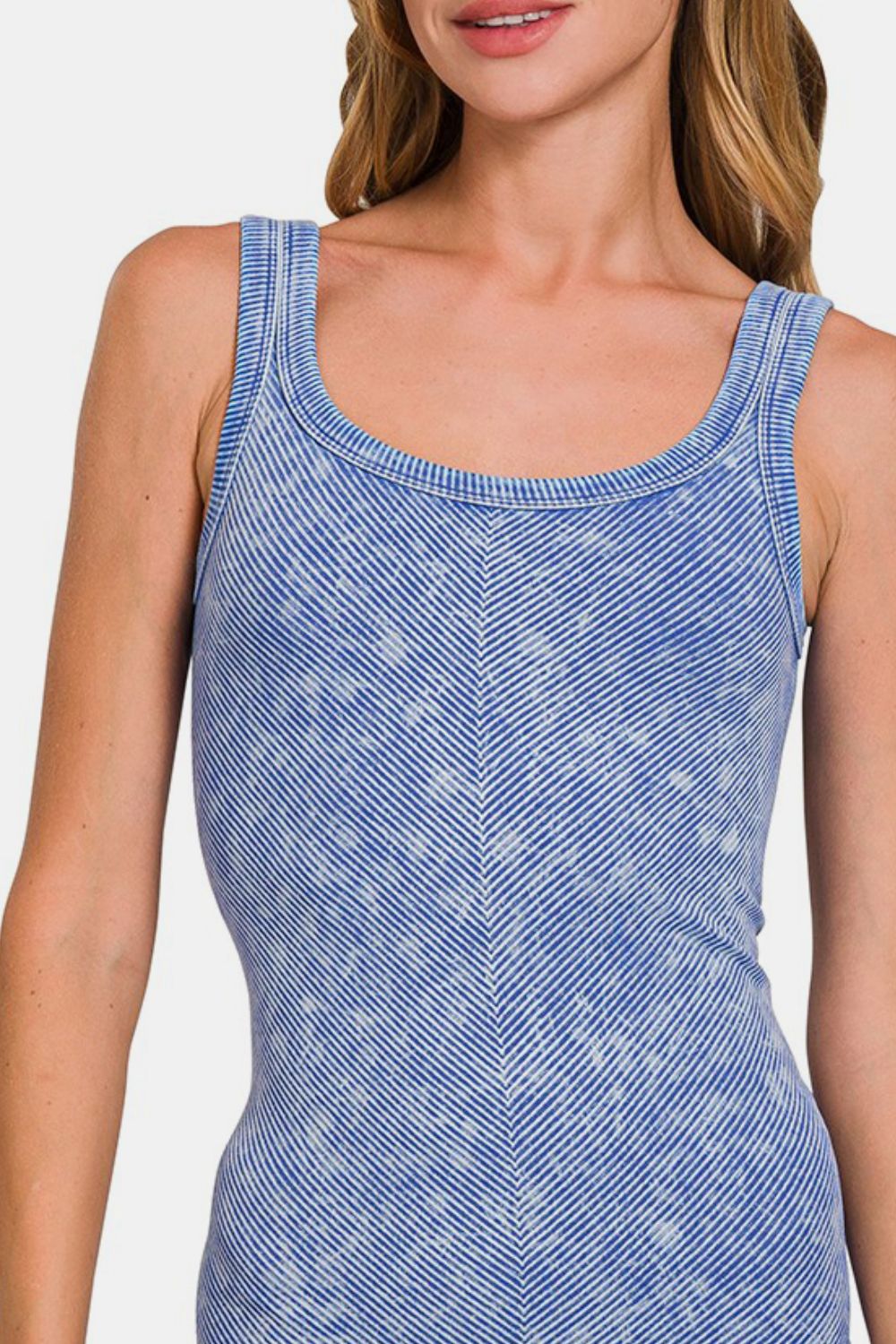 Zenana Ribbed Scoop Neck Tank - Classique Collection