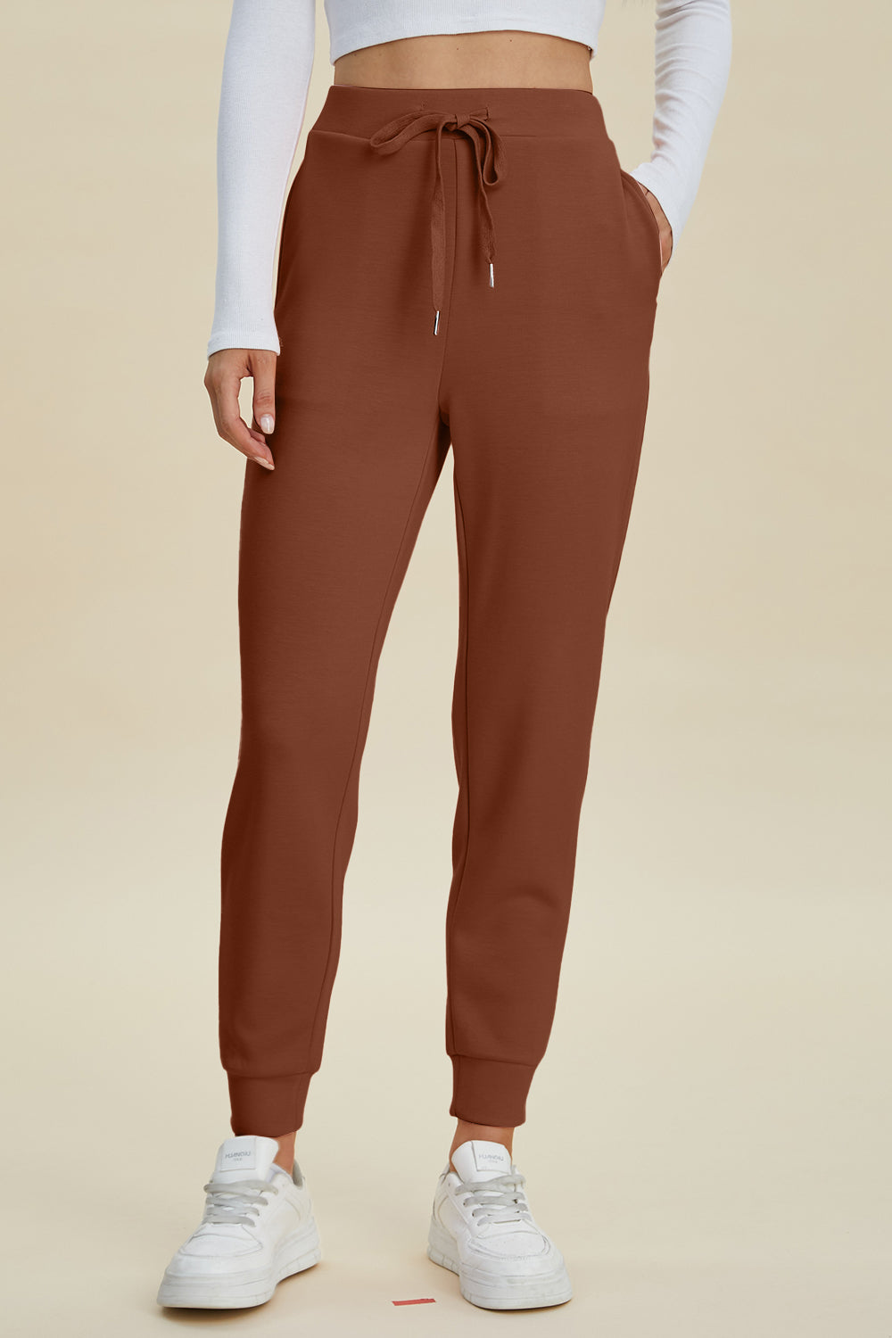 Basic Bae Full Size Air Scuba Drawstring High Waist Joggers - Classique Collection