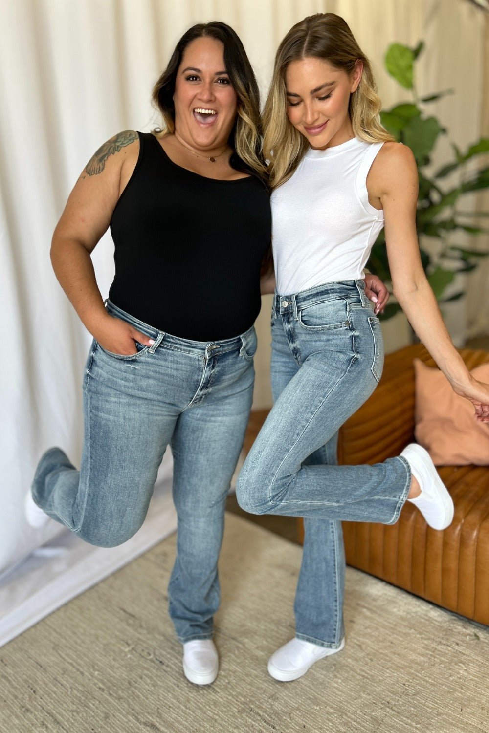 Judy Blue Full Size Medium Rise Bootcut Jeans - Classique Collection